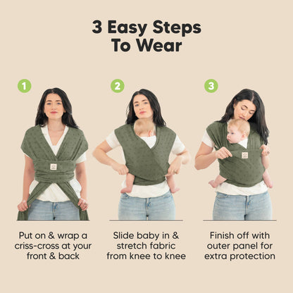KeaBabies Original Baby Wrap Carrier-Forest Berries
