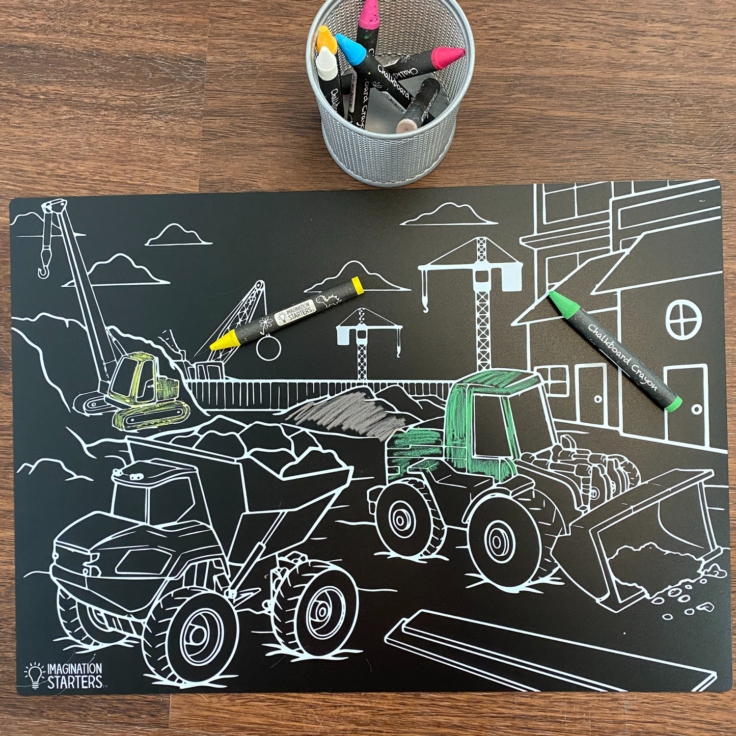 Chalkboard Construction Placemat 12x17