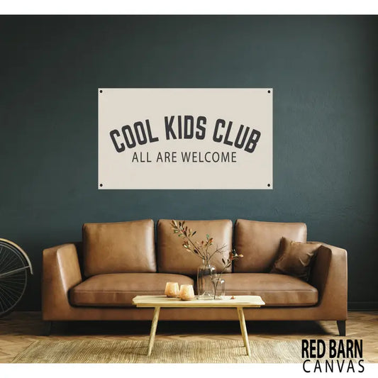 Cool Kids Club Canvas Wall Hanging - Orange