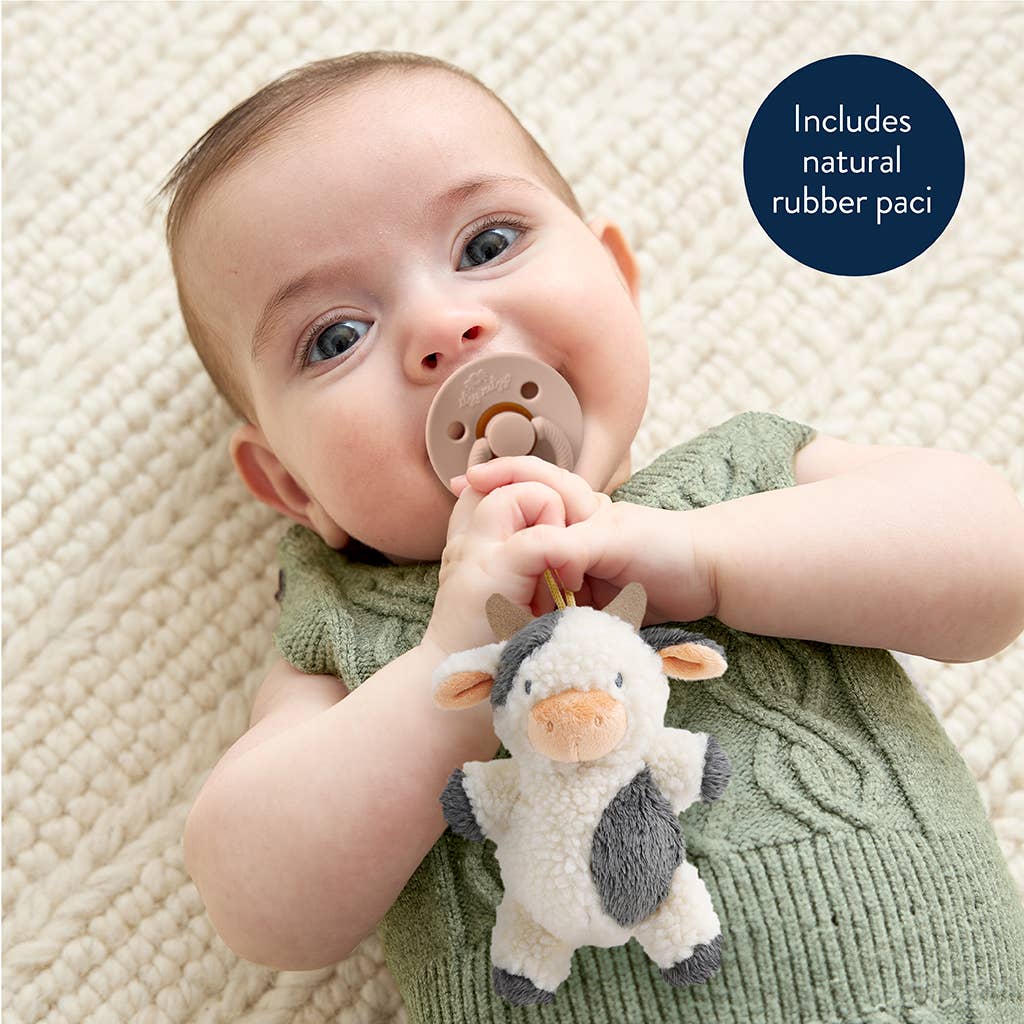 *NEW* Bitzy Pal Natural Rubber Pacifier & Stuffed Animal