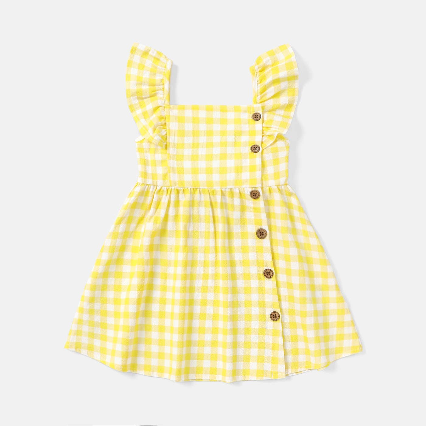 Toddler Girl 100% Cotton Fruit /Plaid  Slip Dress