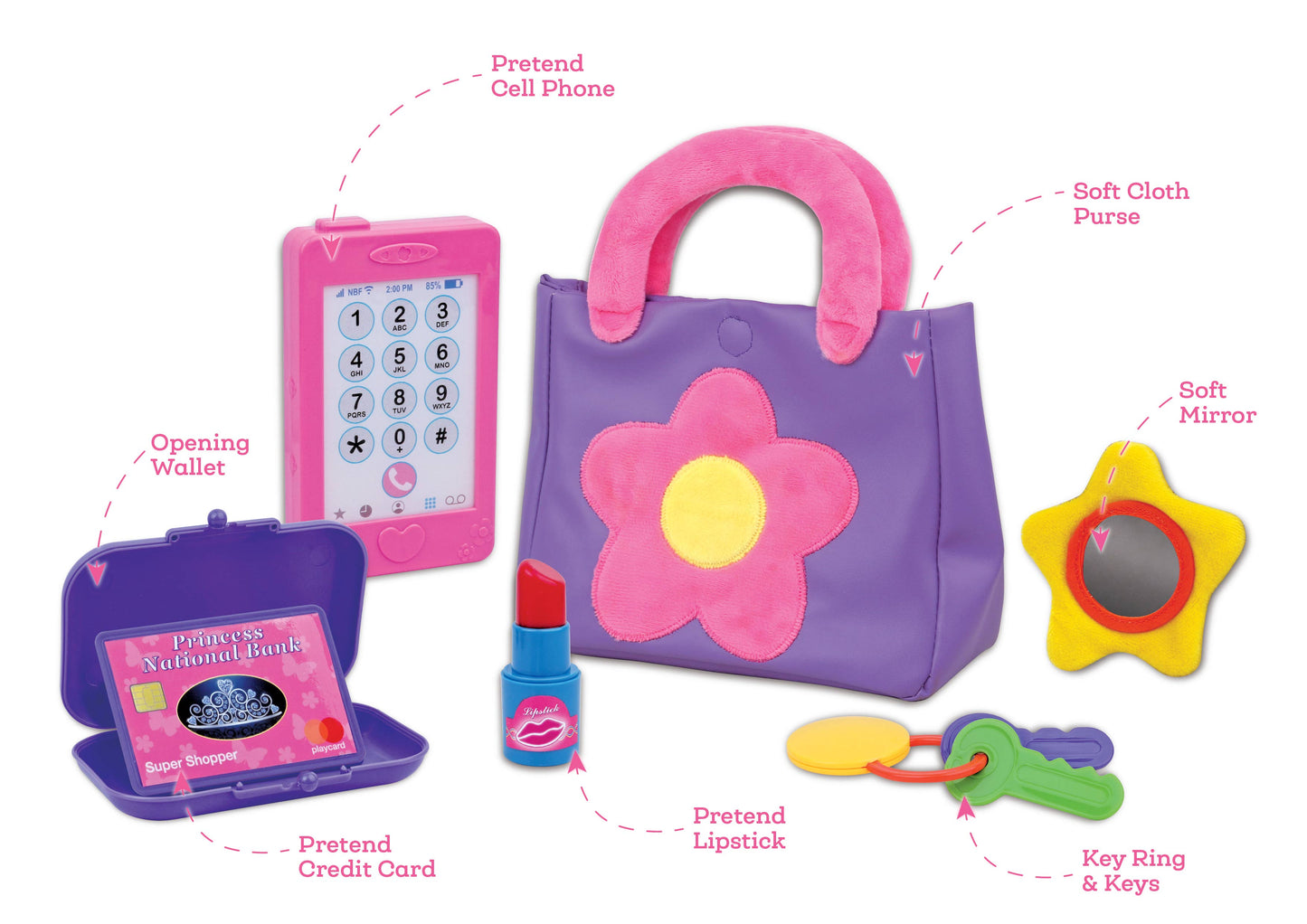 Nothing But Fun Toys - Let's Pretend Play Purse Set