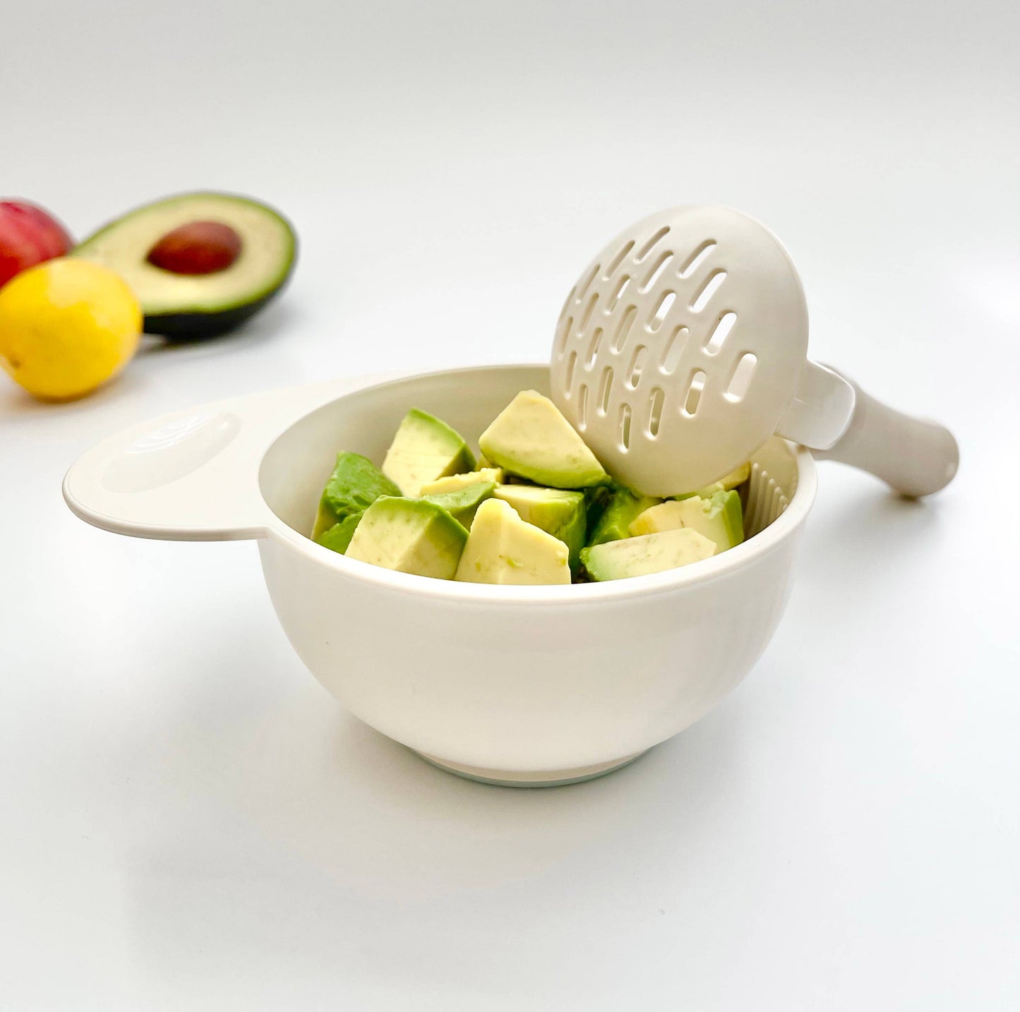 Baby Food Masher Bowl Beige