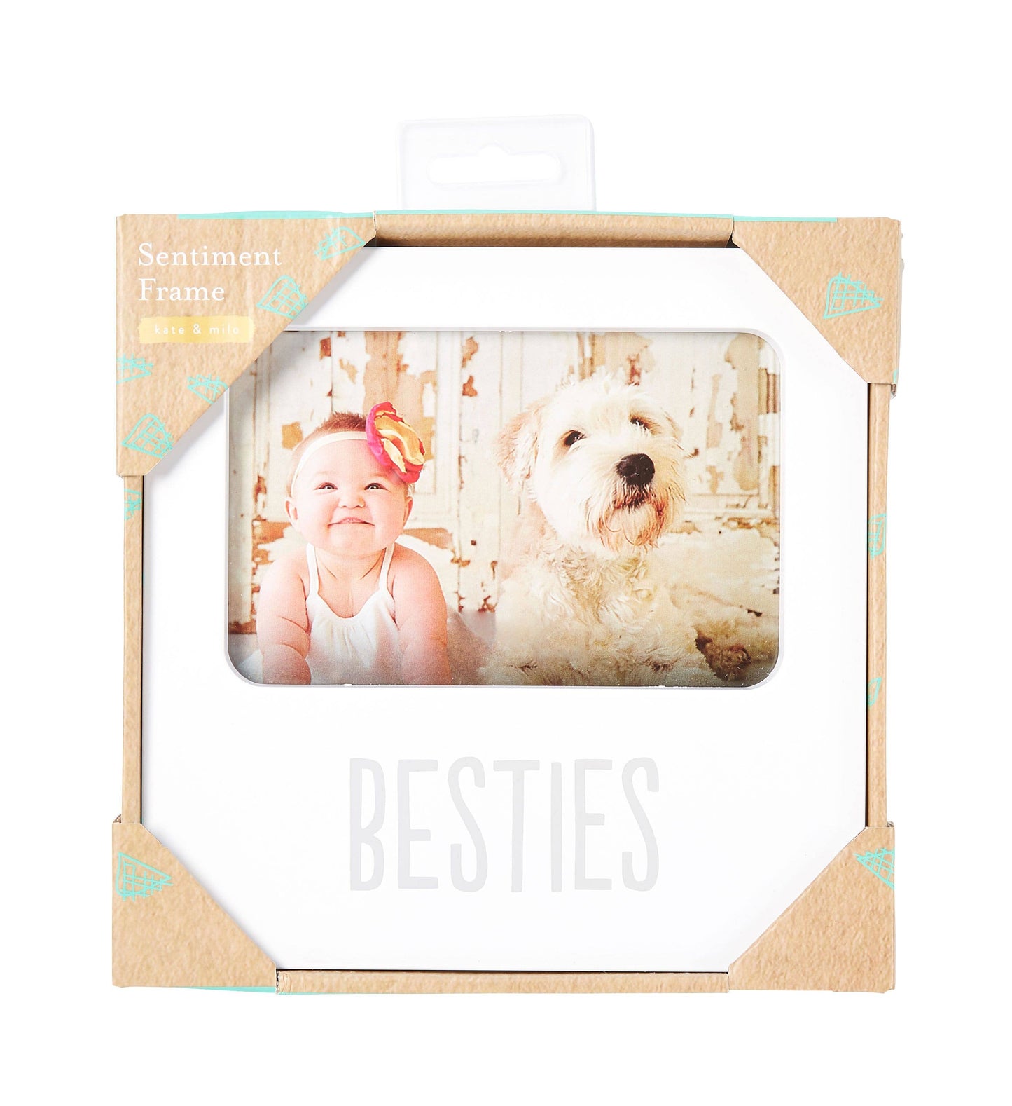 Besties Keepsake Photo Frame, White