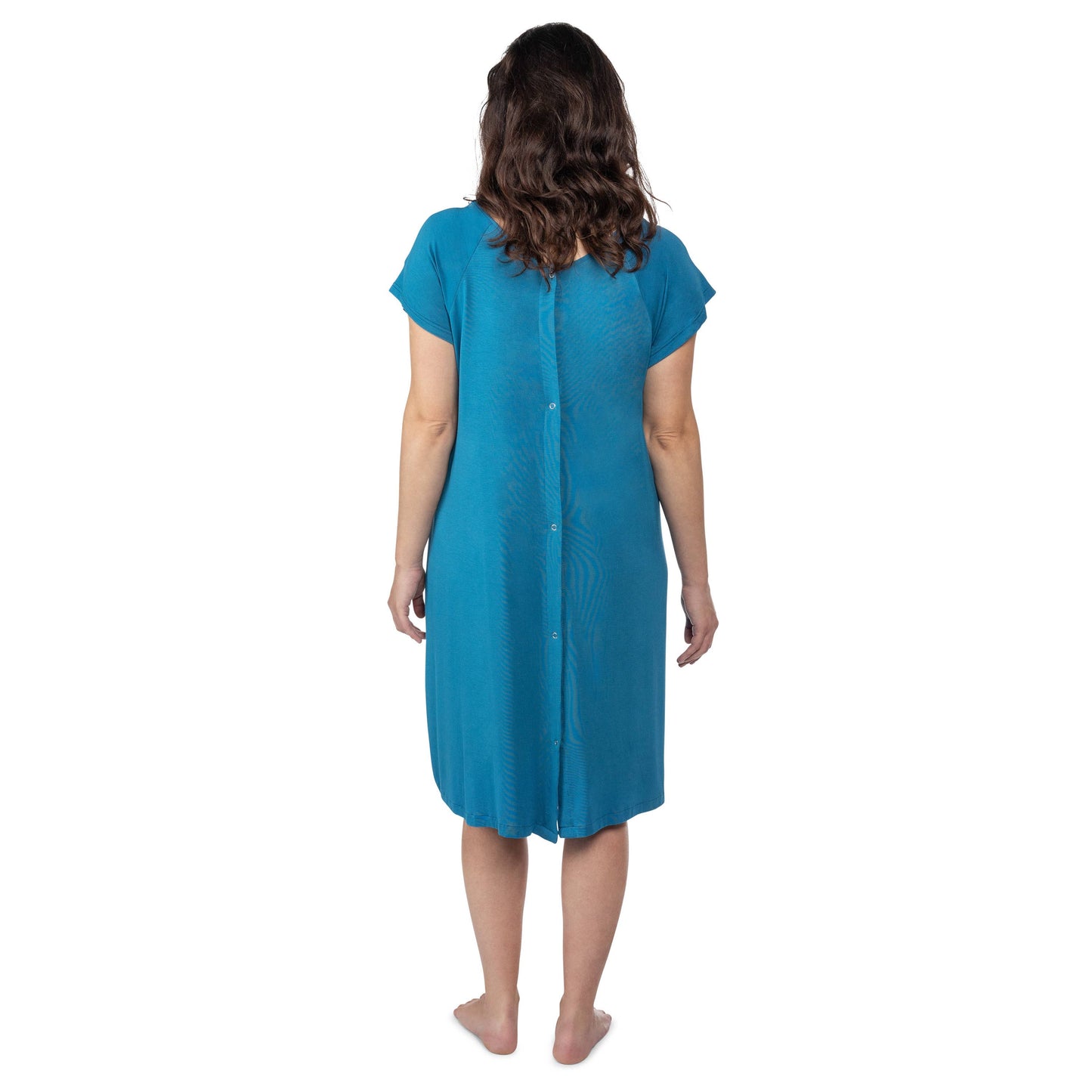 Blue Maternity Mommy Labor and Delivery/ Nursing Gown