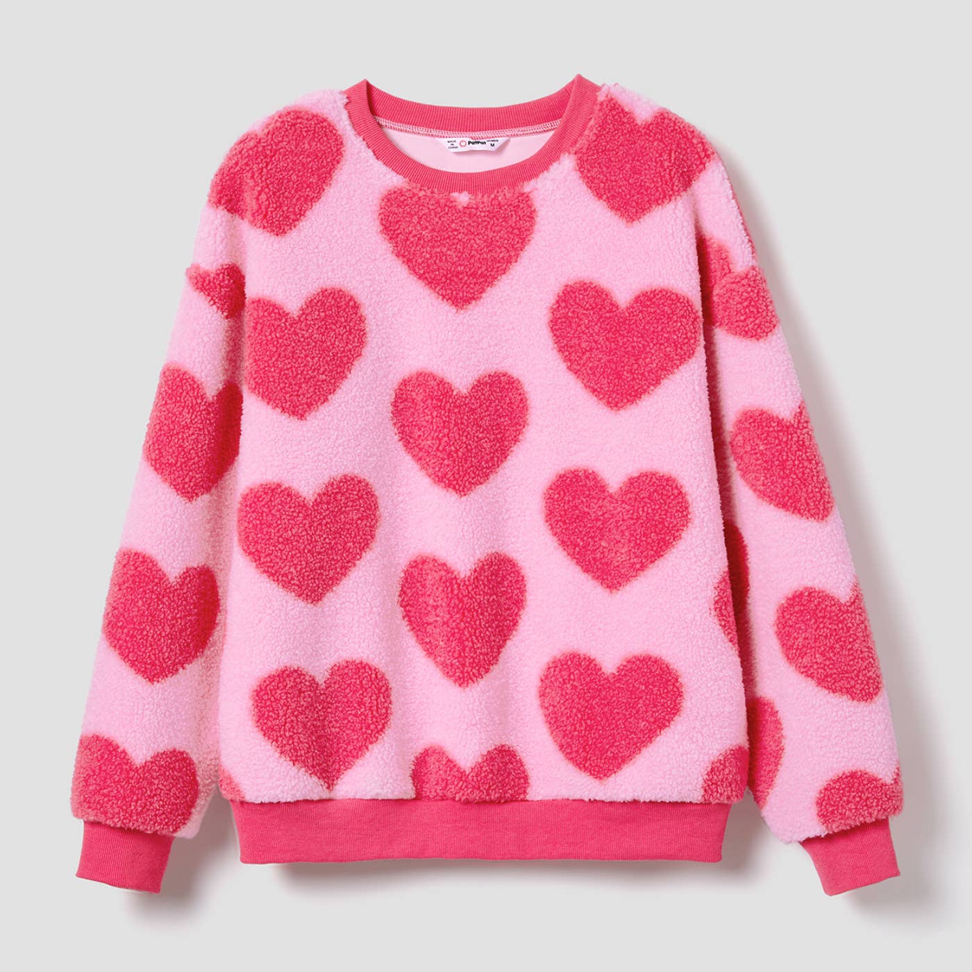 Valentine's Day PINKHeart Long-sleeve Fleece Top