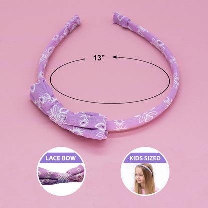 Thin Eyelet Lace Bow Headbands