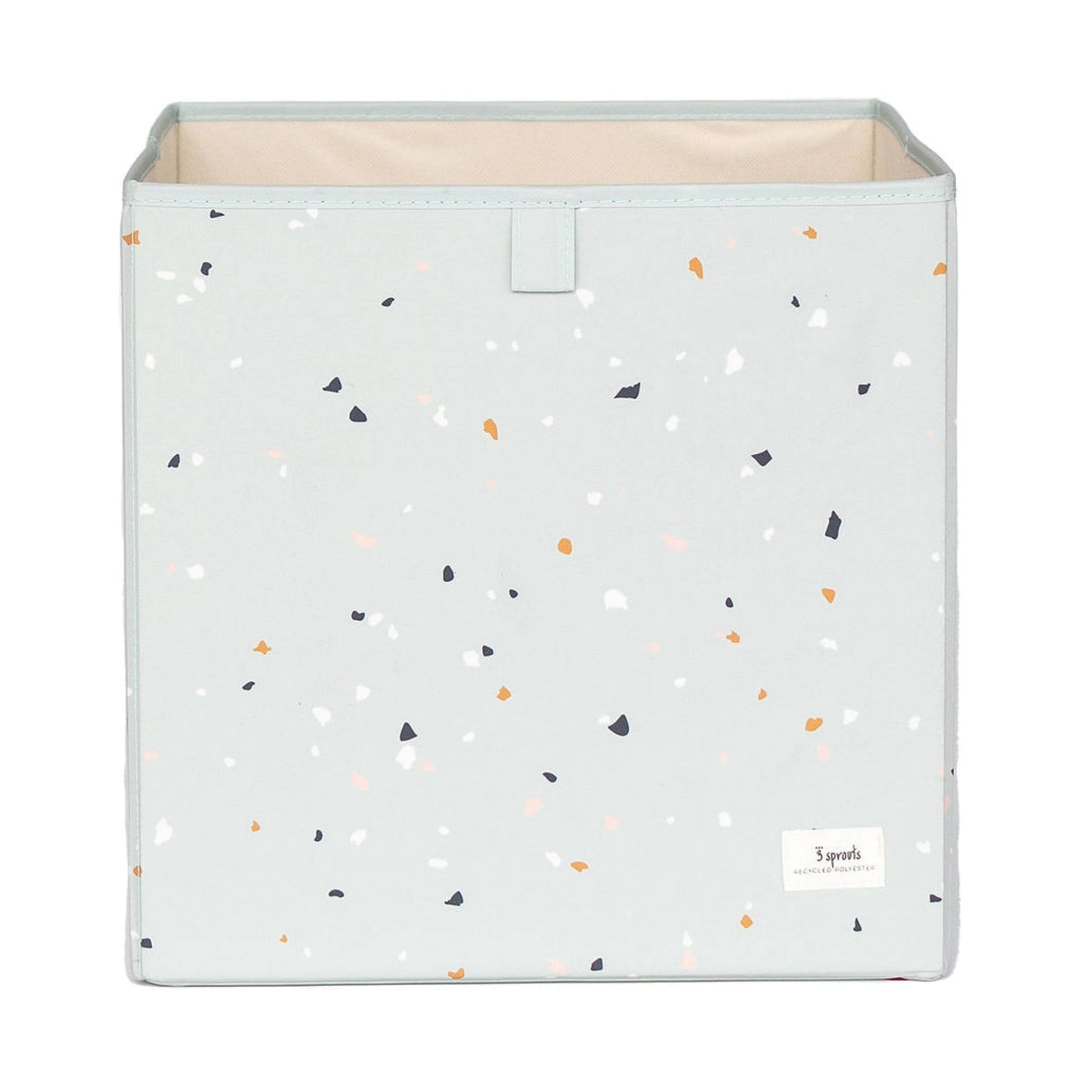 Recycled Fabric Storage Cube - Terrazzo Colors: Light Gray Terrazzo