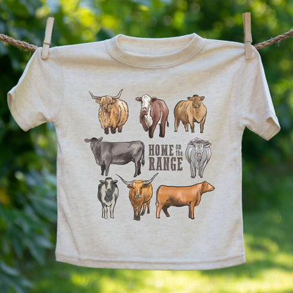 "Home on the range" Cow Western Clothing Ranch Kids Clothes