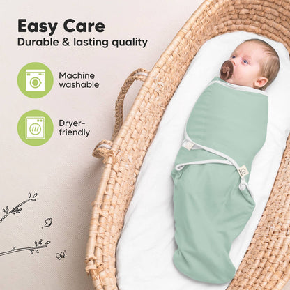 3pk Soothe Baby Swaddles Sage,0-3 Months, Sleep Sack for Newborns