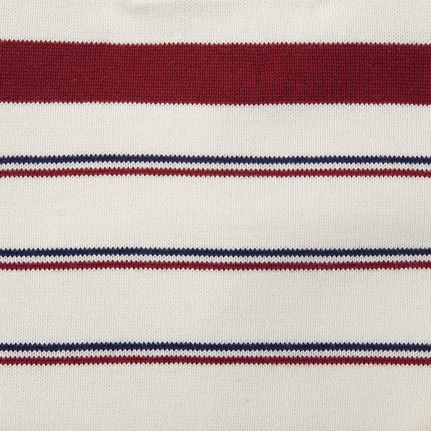 Red and Soft White Shawl Collar Organic Sweater