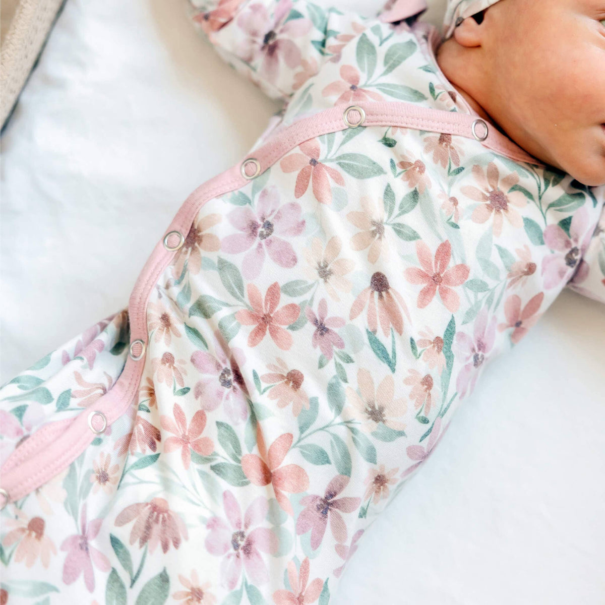 Newborn Knotted Gown - Natalie