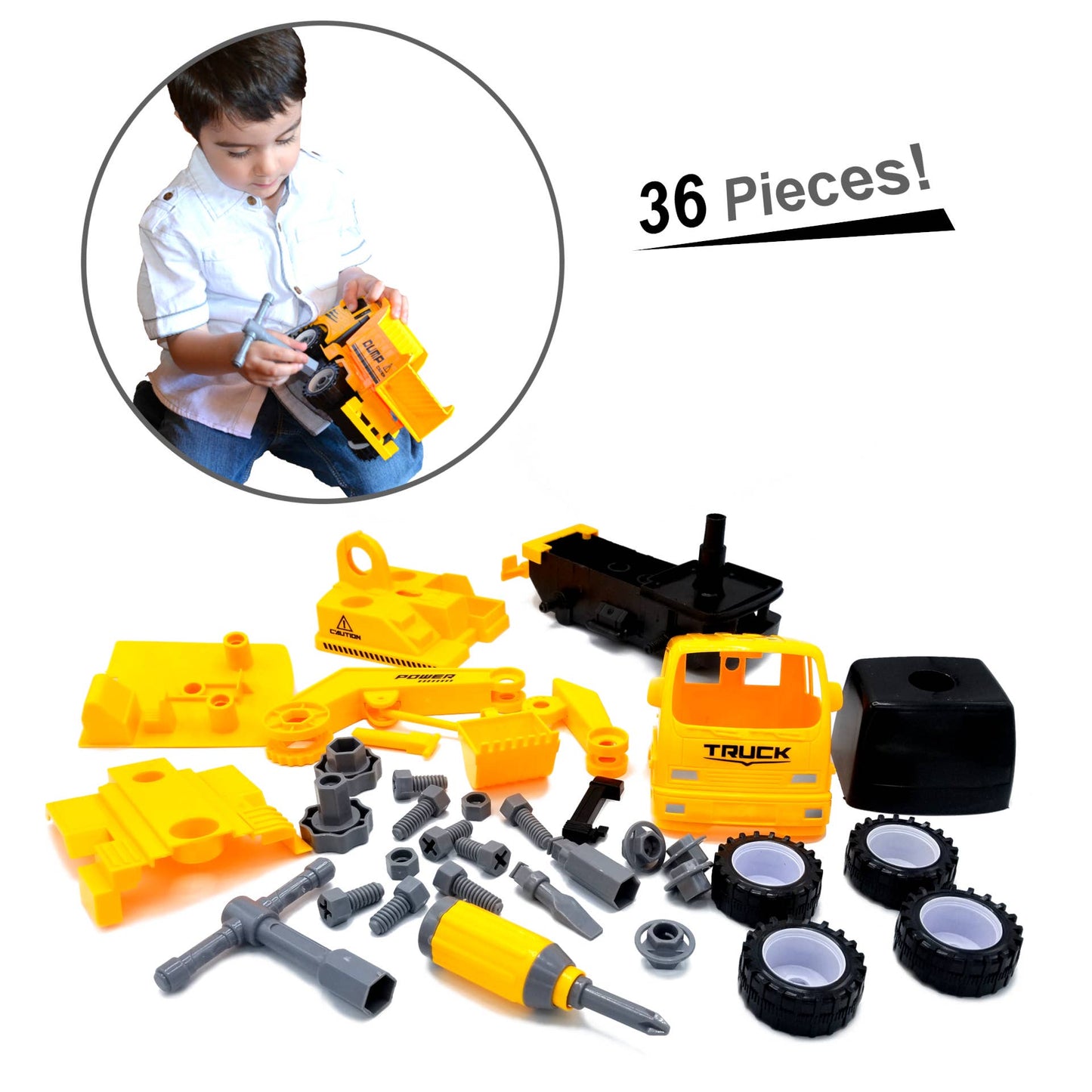 Excavator - Take-Apart-Put-Together/2-Toys-In-1 Truck Toy