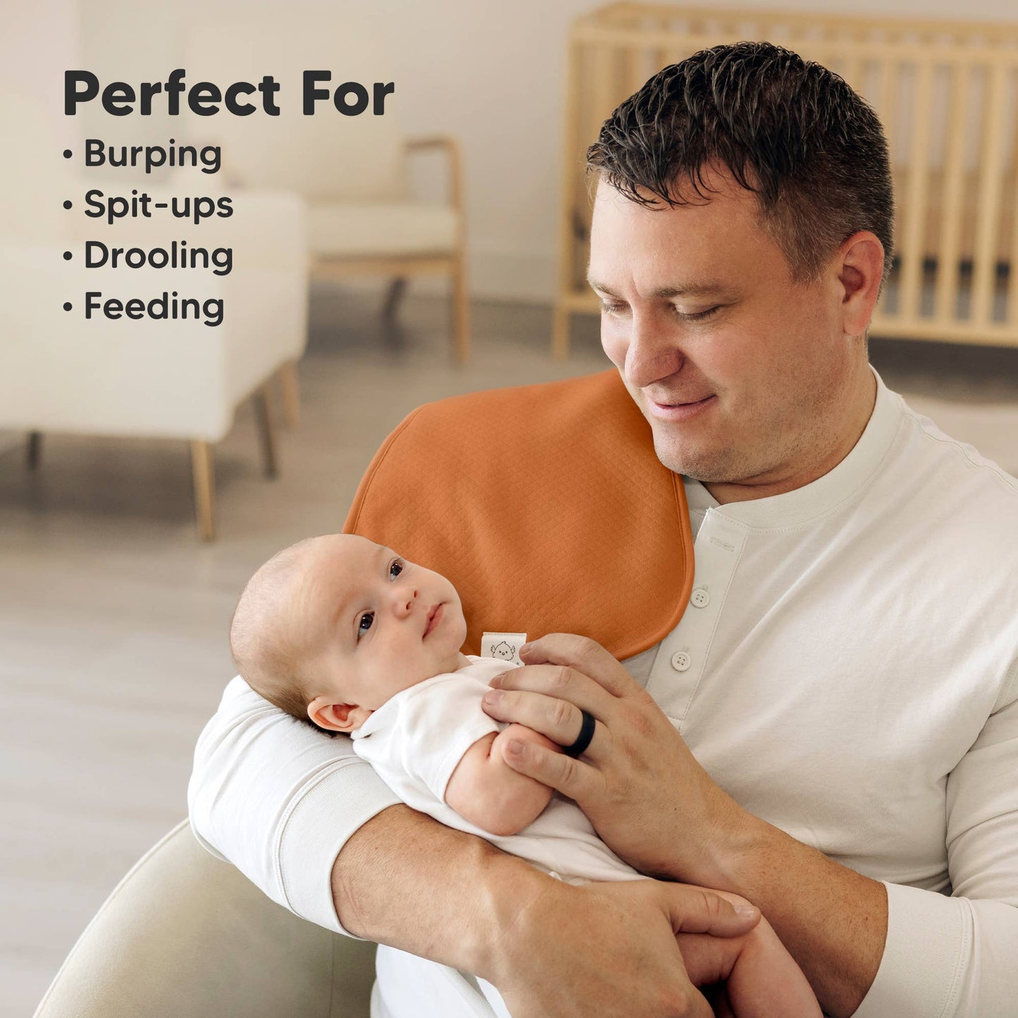 5-Pack Quin Baby Burp Cloths, Soft Burping Cloths for Babies