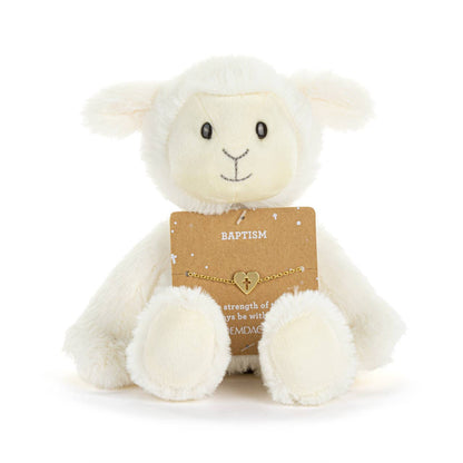 Baptism Lamb + Bracelet - 8in