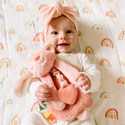 Itzy Lovey Plush And Teether Toy - Ana the Bunny