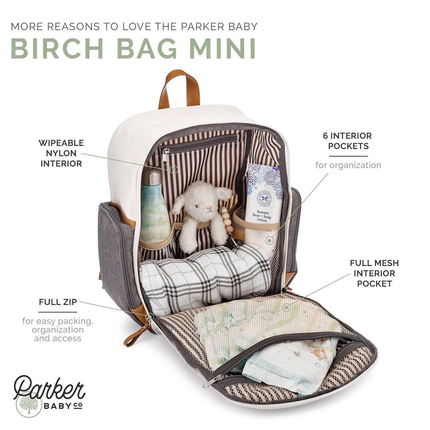 Birch Bag Mini - Diaper Backpack in Cream