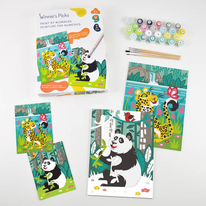 Panda & Leopard - Christmas Paint Craft kit - Gift set and toys for kids