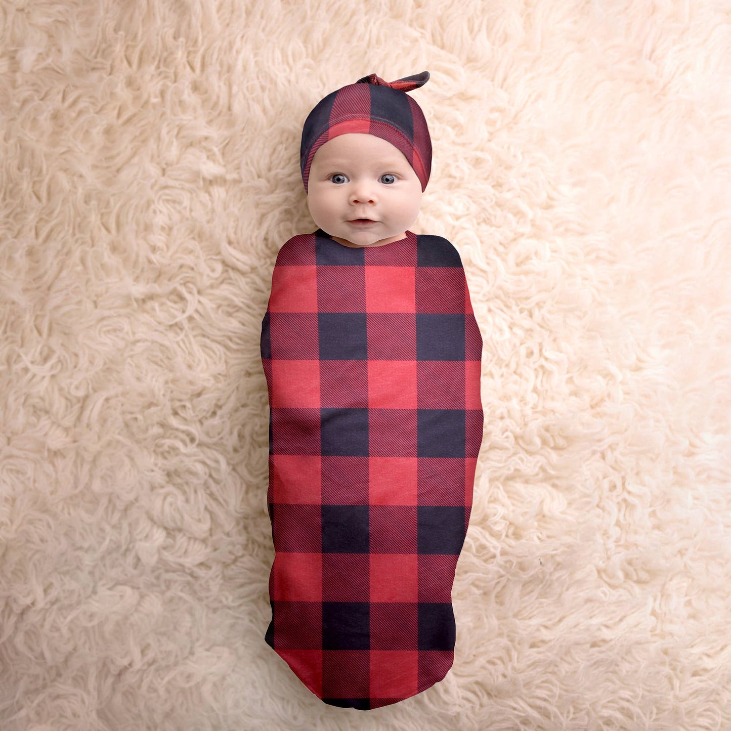 Cutie Cocoon™ Matching Cocoon & Hat Sets: Buffalo Plaid