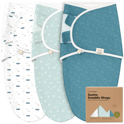 3pk Soothe Baby Swaddles 0-3 Months, Sleep Sack for Newborns