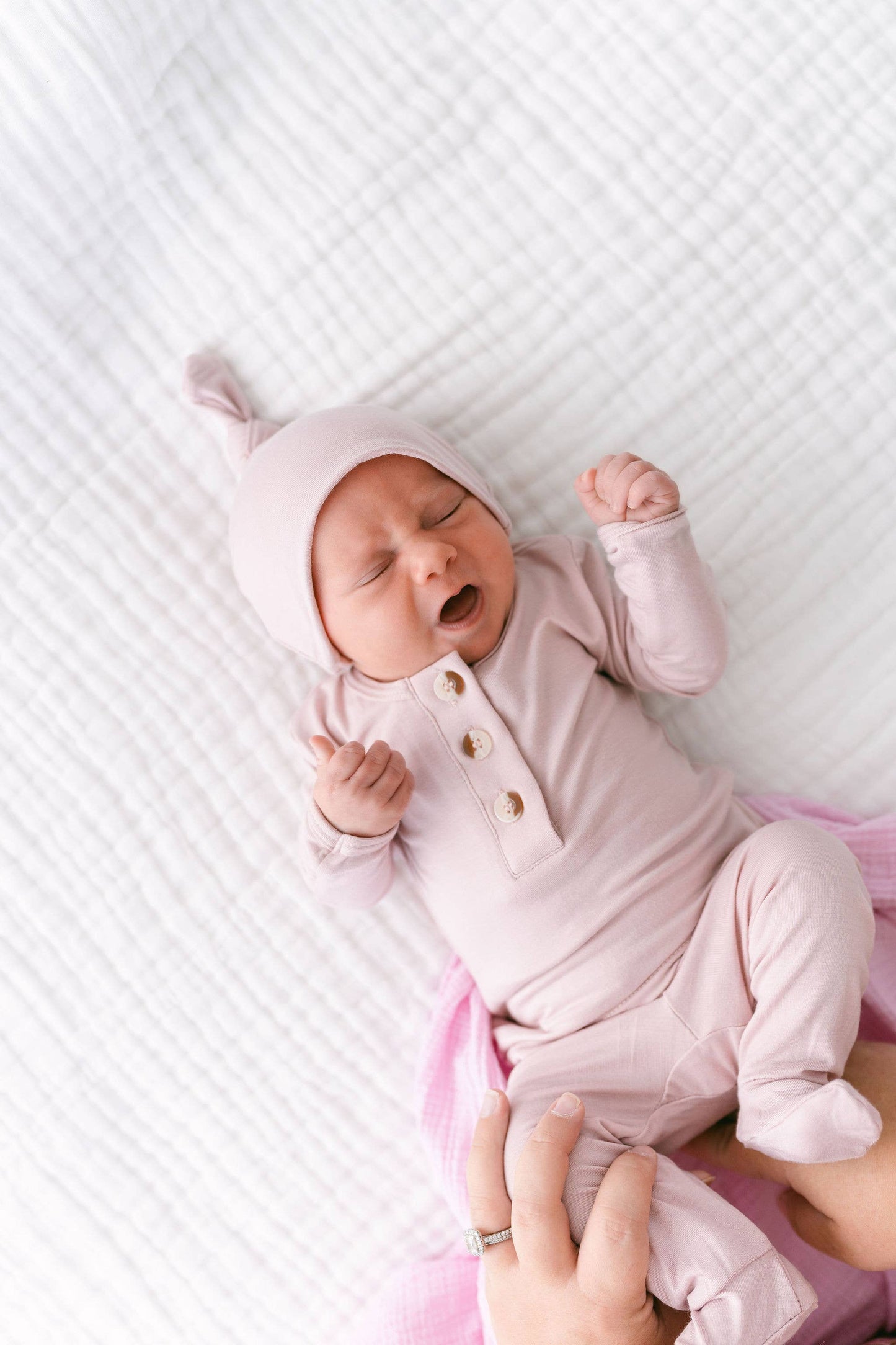 Top & Bottom Baby Outfit (Newborn - 3 mo) - Dusty Rose