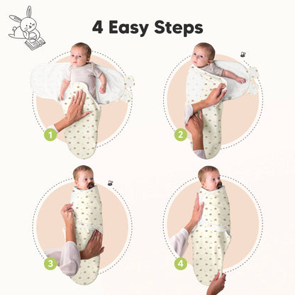 3pk Soothe Baby Swaddles, Sleep Sack for Newborns-Nibbles/Bruce