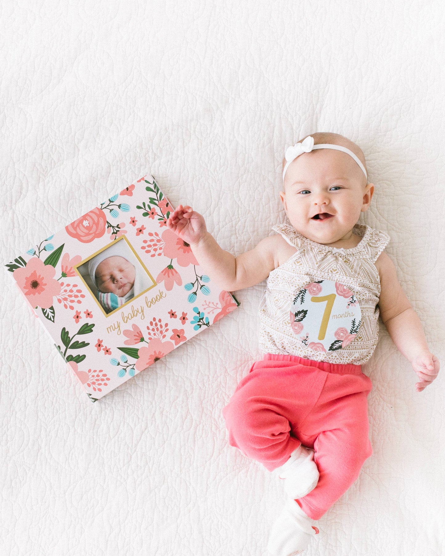 Baby's Memory Book and Sticker Set, Floral