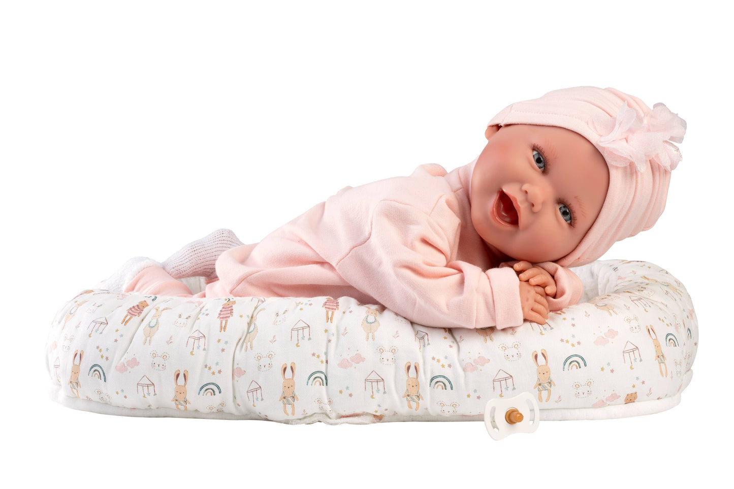 16.5" Articulated Newborn Doll Mimi with Bed Cushion