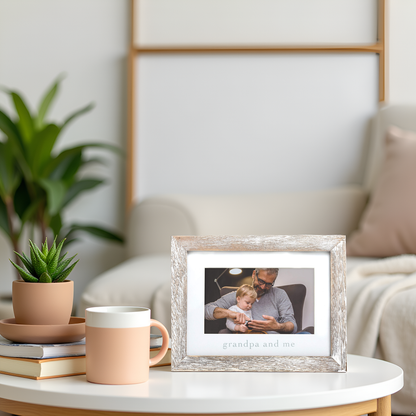 Grandpa and Me Sentiment Picture Frame, Rustic