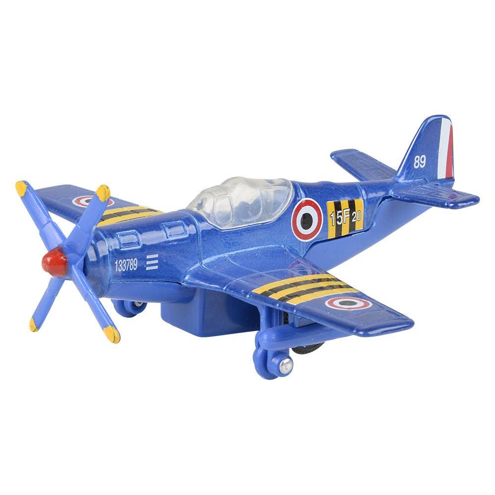 5" Diecast Pull Back Vintage Plane