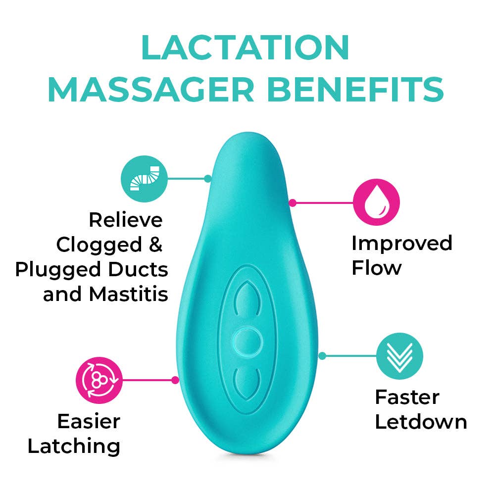 Lactation Massager: Teal