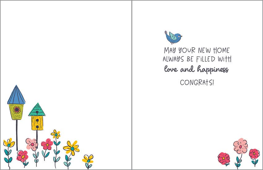 New Home Greeting Card - Home and Birds