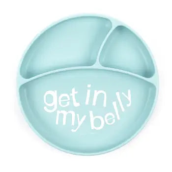 Get In My Belly Wonder Plate-blue