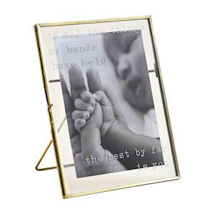 Hands Pressed Glass Brass Frame