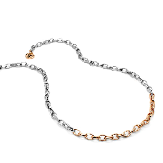 Charm it! - 2 toned chain necklace