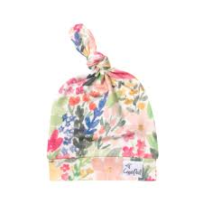 Lark top knot hat 0-4 mo-flower : 0-4 mo