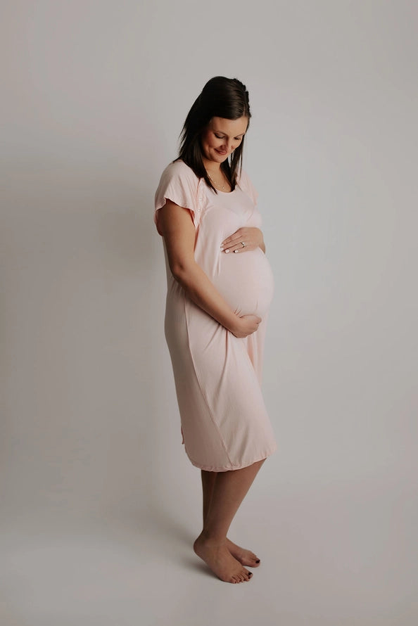 Maternity Gown - Heavenly Pink