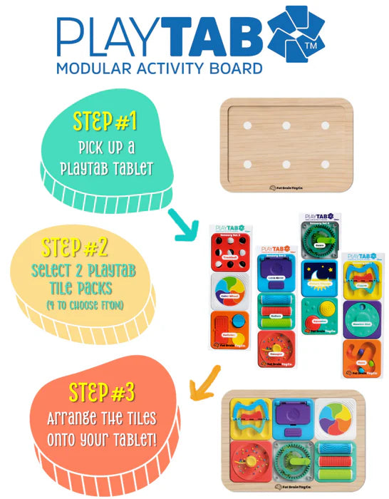 PlayTab - Modular, Sensory Activity Board (Build your own tiles - Sold Seperatly)