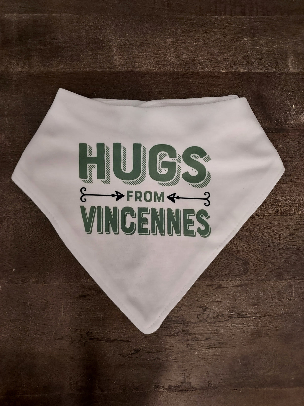 Hugs From Vincennes Bandana Bib