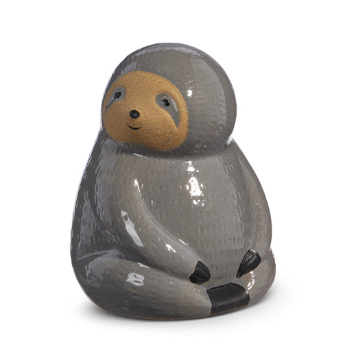 6.5" CERAMIC SLOTH PIGGY BANK