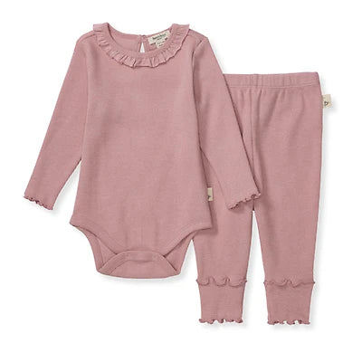 Thermal Bodysuit & Pant Set - Persian Rose