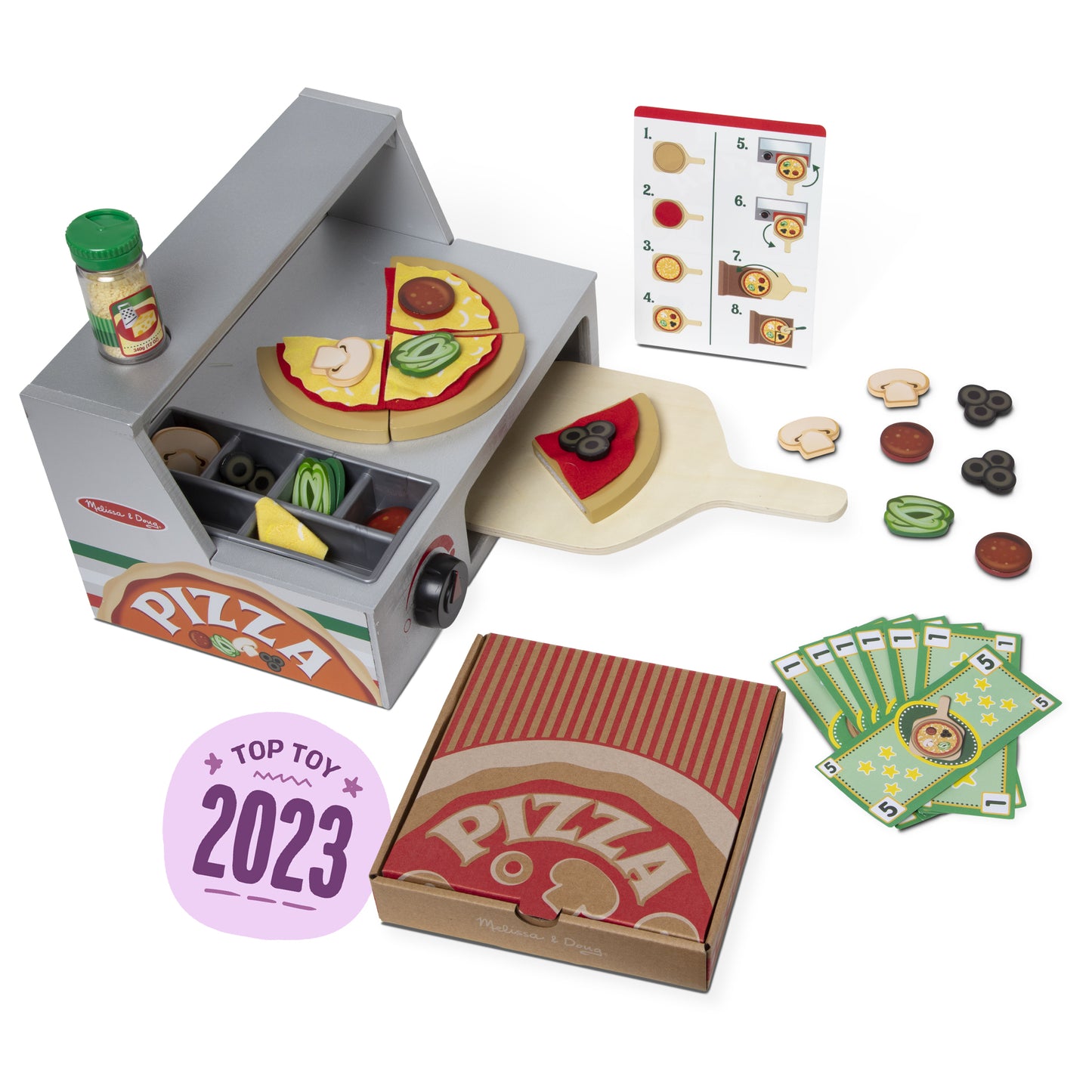 Top & Bake Pizza Counter - Wooden Play Food