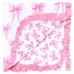 BAMBOO RUFFLED THREE-LAYER QUILT - BOW MY GOSH