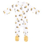 BAMBOO ZIP-UP FOOTIE PAJAMA - DOZER