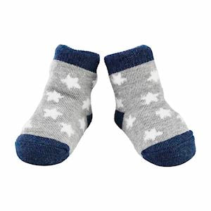 White Chenille Star Sock