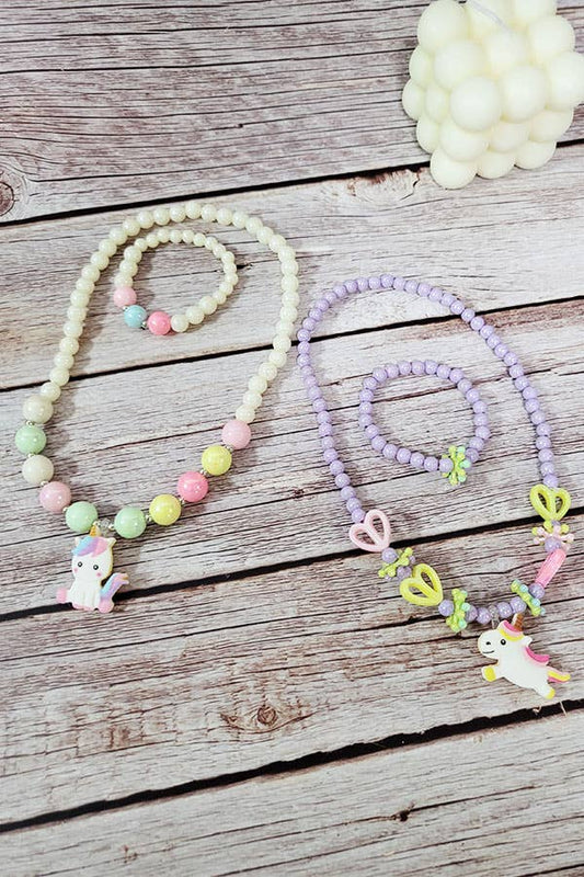 Kids Necklace and Bracelet Set