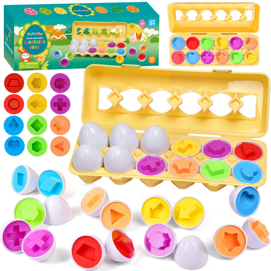 Matching Easter Eggs Color & Shape Educational Egg Toys