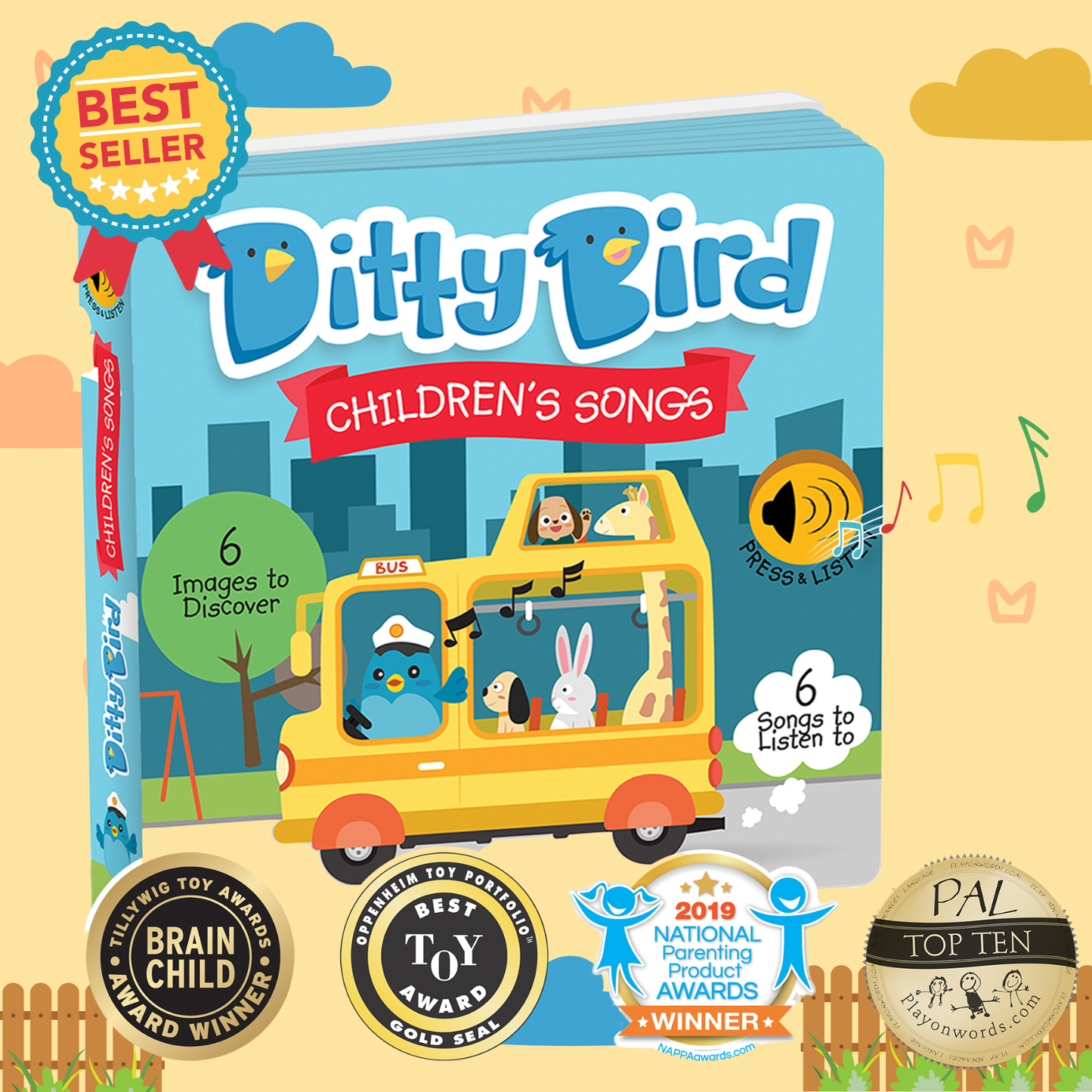 Ditty Bird Sound Book: Children´s Songs- BESTSELLER