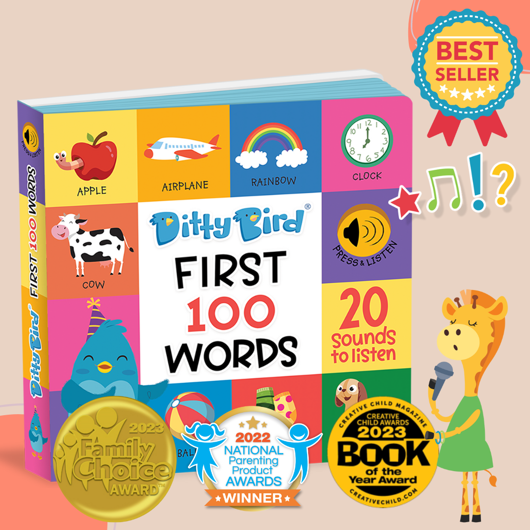 Ditty Bird Baby book-Award Family Choice -First 100 Words