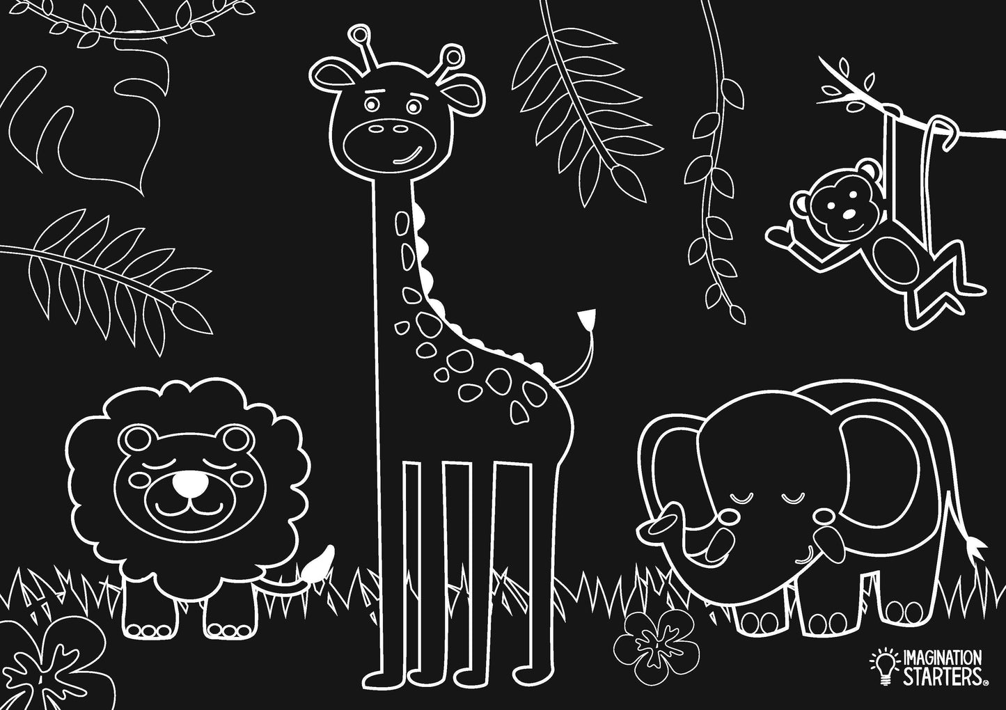 Chalkboard Jungle Placemat 12x17